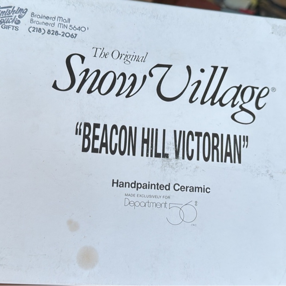Department 56 Snow Village Beacon Hill Victorian Ceramic